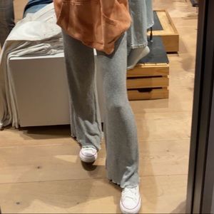 gray flare pants